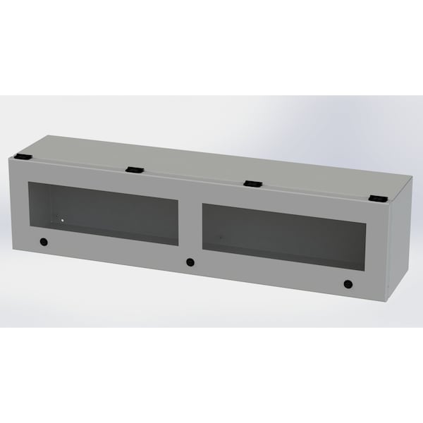 Saginaw Control & Engineering 1/4 Turn Latch Electrical Enclosures, 9 in H, 8 in D, 36 in W, NEMA 3R, 4, 12, 13, Carbon Steel SCE-L9368ELJW - main